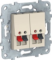 Розетка аудио без рамки Schneider Electric Unica New 2-м. бежевый